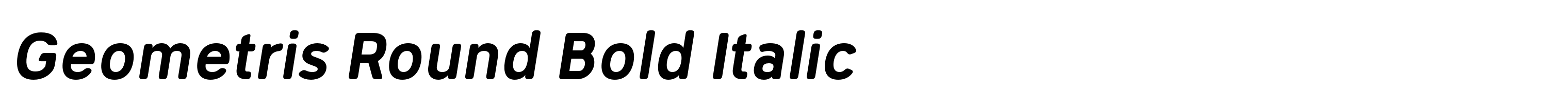 Geometris Round Bold Italic